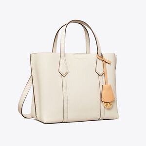 Tory Burch Small Perry Triple-Compartment Tote in New Ivory